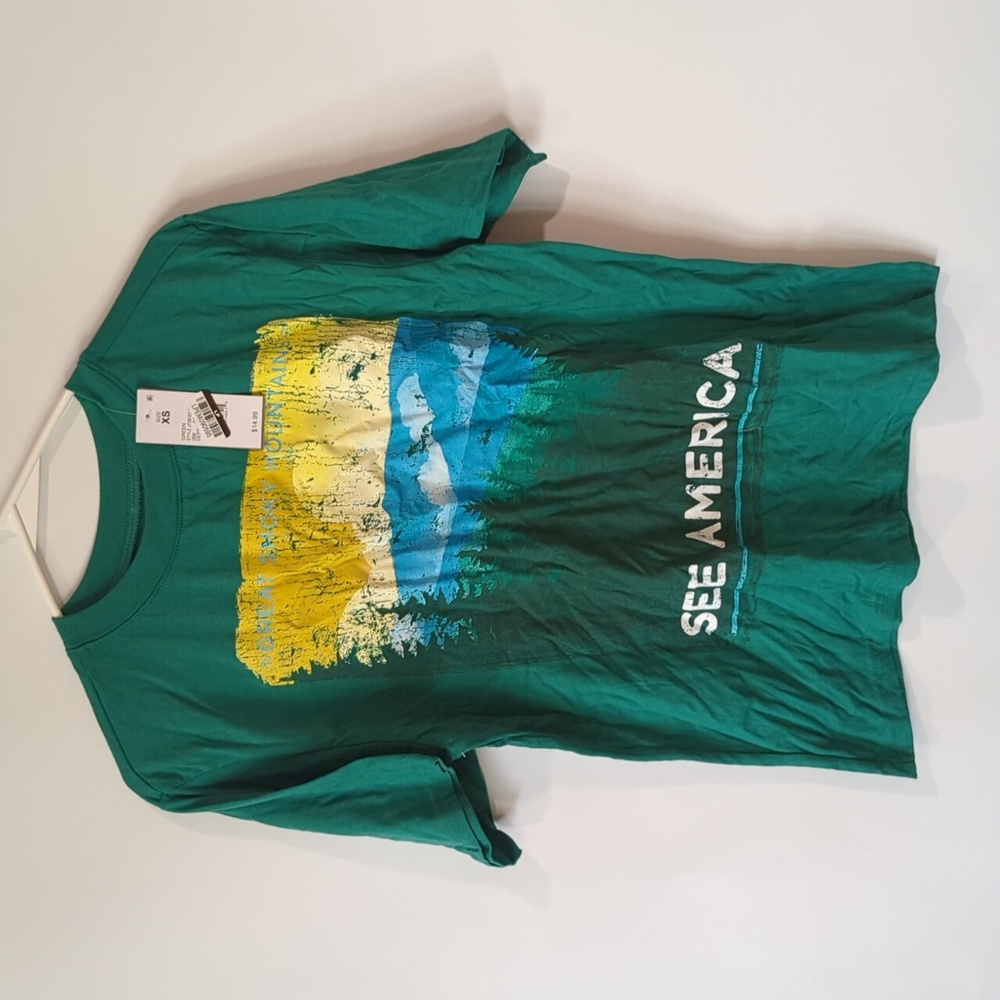Short Sleeve Graphic Top - Smokey Mountains